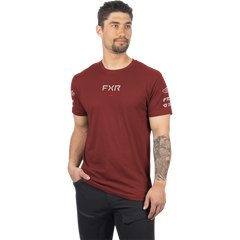 [Color:::Oxblood / Red] FXR Men's Stack Premium T-Shirt