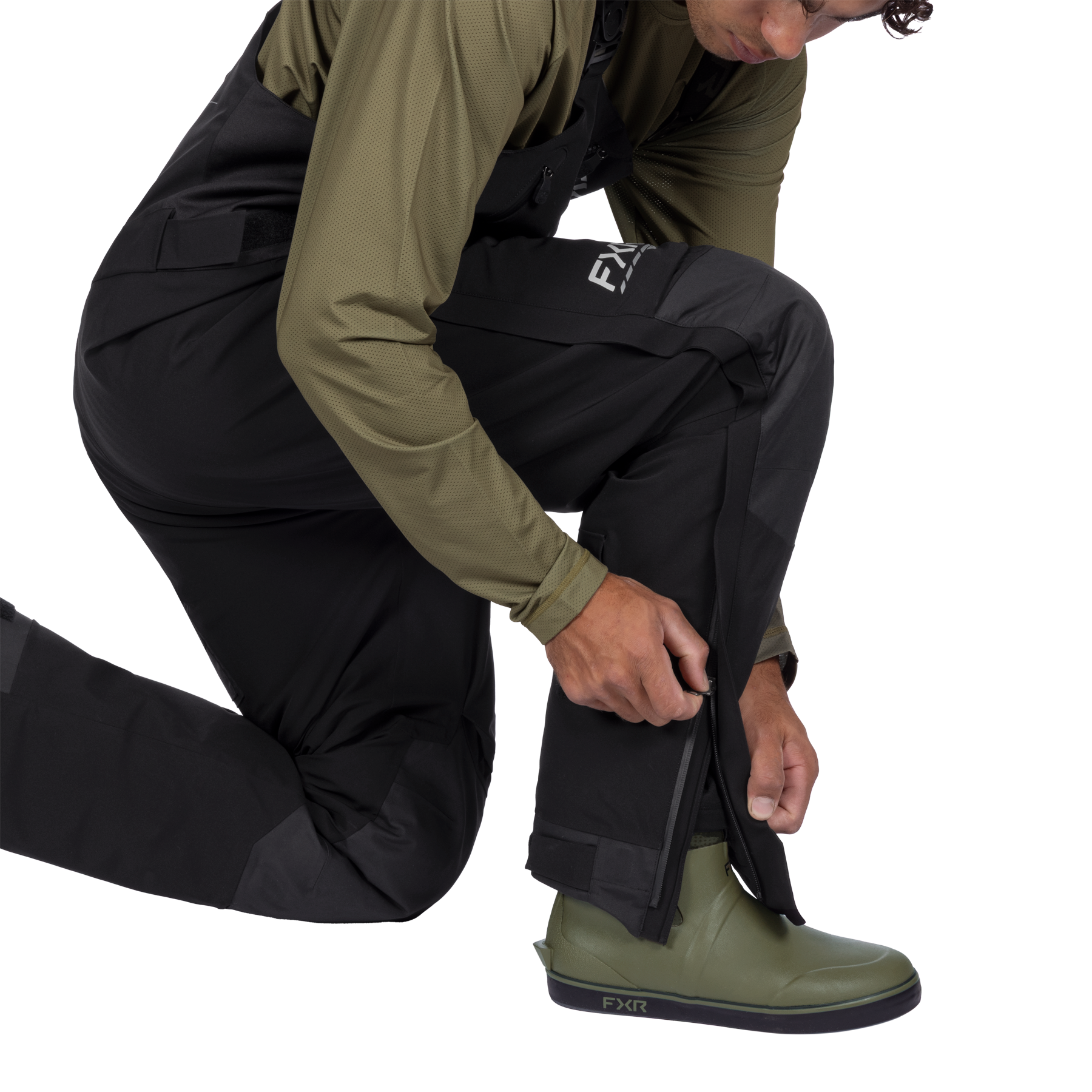 FXR Men's Vapor Pro Insulated Bib Pant Black / Grey