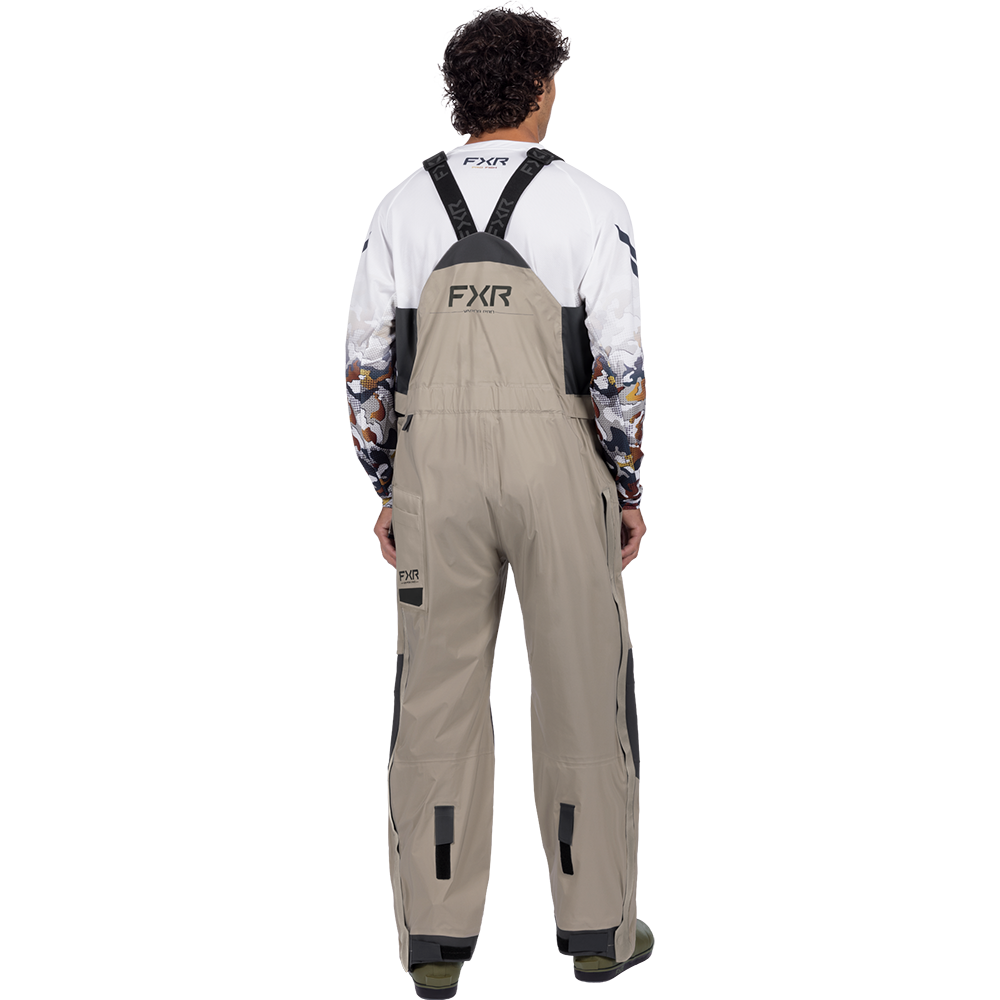 FXR Men's Vapor Pro Tr-Laminate Bib Pant Stone