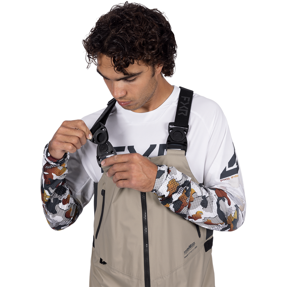 FXR Men's Vapor Pro Tr-Laminate Bib Pant Stone