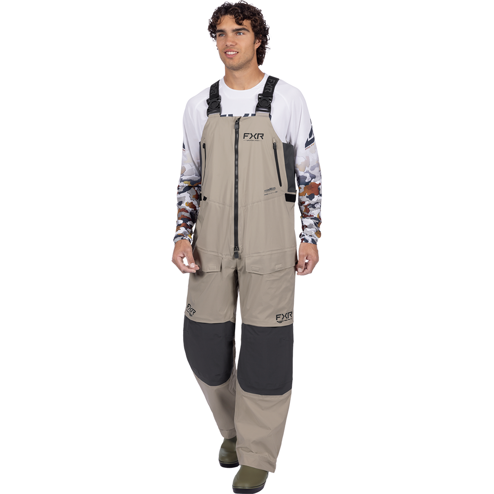 FXR Men's Vapor Pro Tr-Laminate Bib Pant Stone