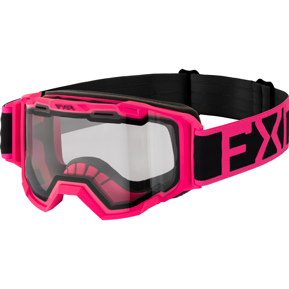 FXR Youth Maverick Goggle Electric PINK / Clear Lens