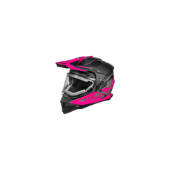 [Color:::Matte Pink] Castle X CX950 Dual Sport SV Trance Helmet w/Electric Lens Shield