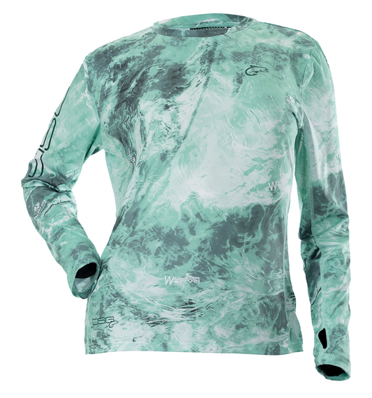 DSG Women's Charli Sun UPF Shirt - Mossy Oak® Wakeform Bowspray
