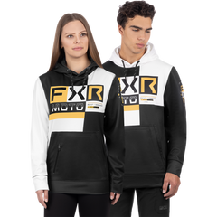 [Color:::Black / White] FXR Unisex Moto Tech Pullover Hoodie