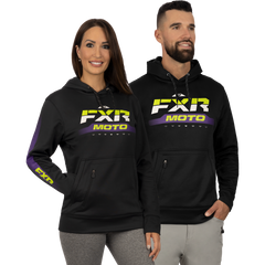 [Color:::Black - Purple Reign] FXR Unisex Moto Tech Pullover Hoodie