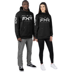[Color:::Black / White] FXR Unisex Moto Tech Pullover Hoodie