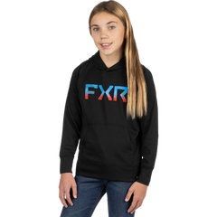 [Color:::Black / Blue Haze] FXR Youth Pilot UPF Pullover Hoodie