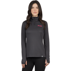 [Color:::Asphalt / Razz] FXR Women's Pilot UPF ¼ Zip Longsleeve