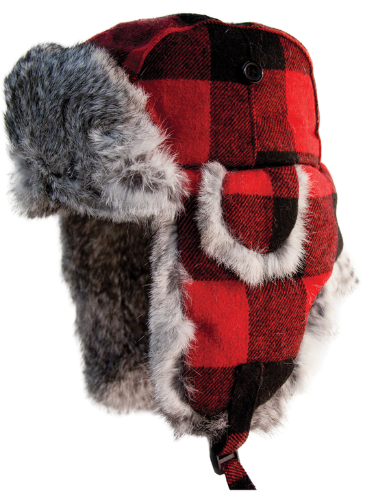 Eskimo Plaid Alaskan Fur Hat