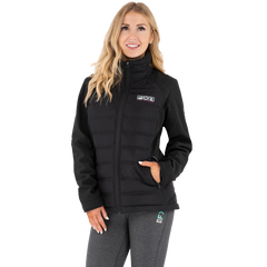 [Color:::Black-Electric Pink] FXR Women's Podium Hybrid Synthetic Down Jacket