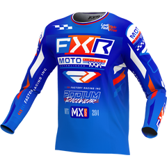 [Color:::Blue / White / Nuke Red] FXR Youth Podium Gladiator MX Jersey