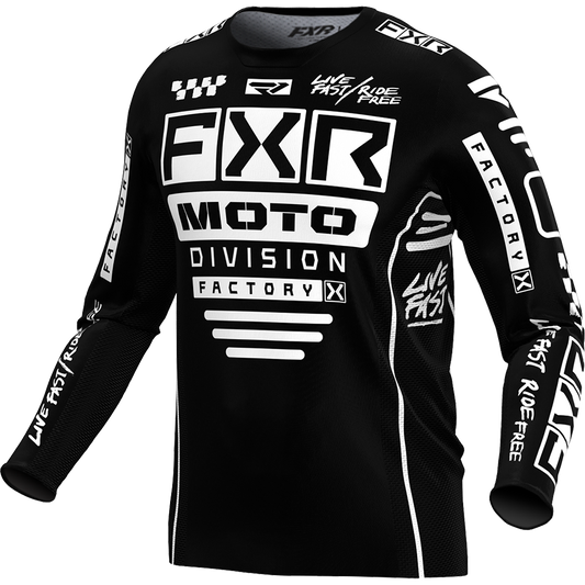 FXR Youth Podium MX Jersey Black / White