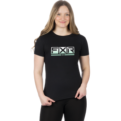 [Color:::Black / Lt. Sage] FXR Women's Podium Premium T-Shirt