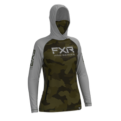 [Color:::Army Camo / Grey] FXR Women's Pro Air UPF Pullover Hoodie