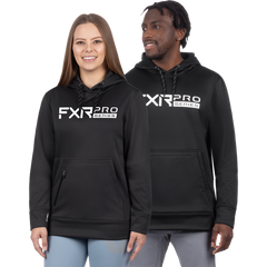 FXR Unisex Pro Tech Pullover Hoodie Black / White