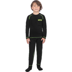 FXR Youth Pyro Thermal Base Layer Set Black / HiVis