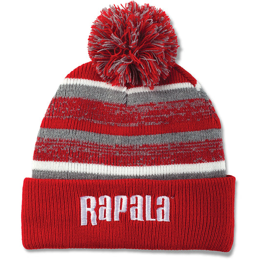 Rapala Pom Beanie (Red with White Logo) Red w/ White Logo