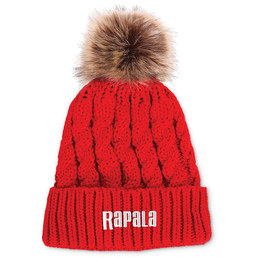 Rapala Pom Beanie Ladies - Foxy Red Red