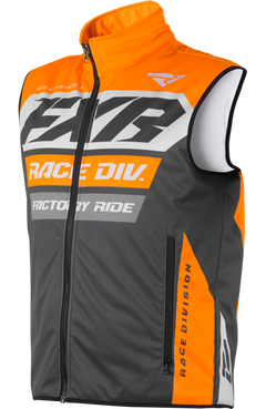 [Color:::Charcoal-Orange-Grey] FXR Race Ready Insulated Snowmobile Vest
