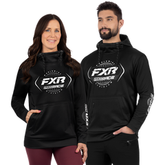 [Color:::Black / White] FXR Unisex Race Division Tech Pullover Hoodie