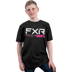 [Color:::Black-Electric Pink] FXR Youth Race Division T-Shirt