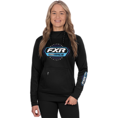 [Color:::Black / Sky] FXR Women's Race Division Tech Pullover Hoodie