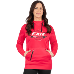 [Color:::Razz] FXR Women's Race Division Tech Pullover Hoodie
