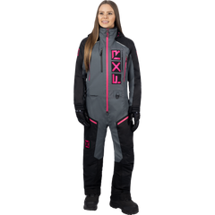 [Color:::Black / Charcoal / Fuchsia] FXR Women's Recruit Lite Monosuit
