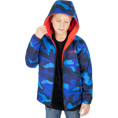 [Color:::Blue Camo / Red] FXR Youth Ride Reversible Jacket