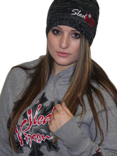ORV SLED VIXEN - Vixen Storm Beanie Charcoal-Red