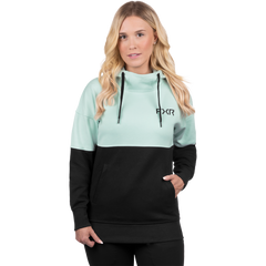 [Color:::Black / Lt. Sage] FXR Women's Stripe Pullover Hoodie
