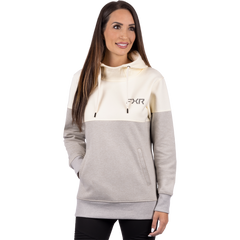 [Color:::Oatmeal / Cream] FXR Women's Stripe Pullover Hoodie