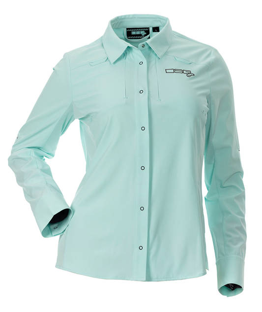 DSG Women's Victoria Snap-Up UPF Shirt - Sun-Washed Aqua