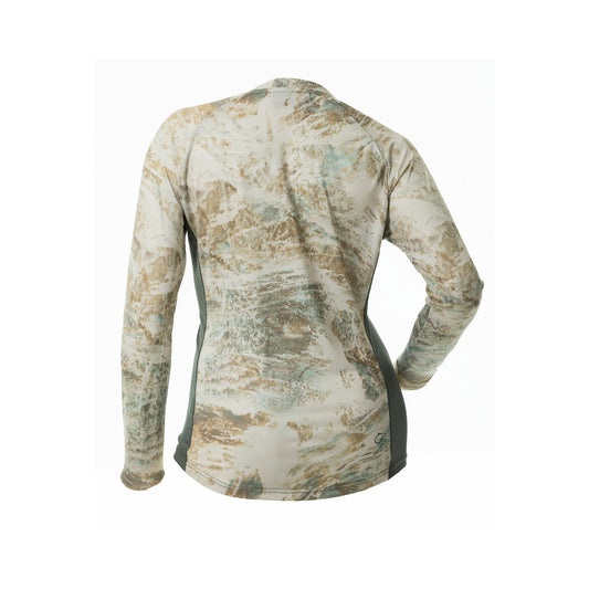 DSG Women's Sydney Long Sleeve Shirt Realtree® Aspect Camo River Bend Key West/Sage
