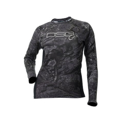 DSG Women's Sydney Long Sleeve Shirt-Realtree® Aspect Camo Charcoal/Black