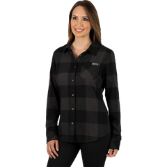[Color:::Charcoal / Black] FXR Women's Timber Flannel Shirt