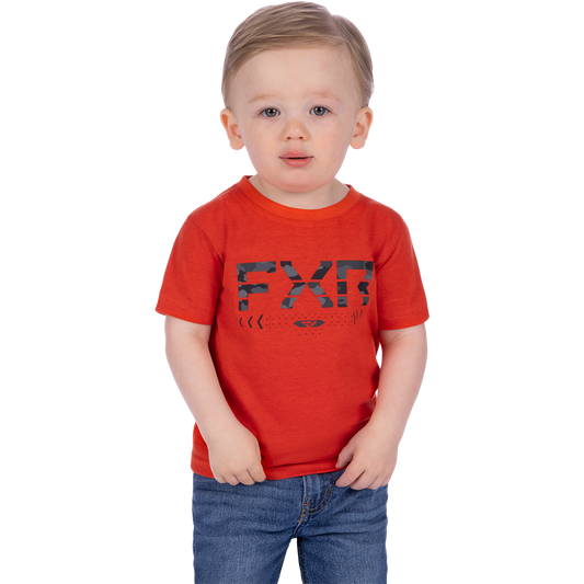 FXR Toddler Helium Premium T-Shirt Red Heather / Grey Camo