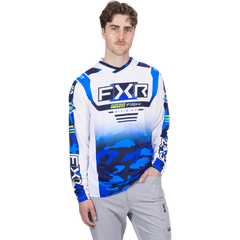 [Color:::Blue Camo / White] FXR Men's Tournament Air UPF Pullover Hoodie