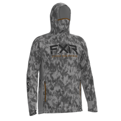 [Color:::Grey Fiber - Copper] FXR Tournament Pro Hybrid UPF Pullover Hoodie