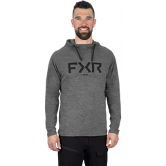 [Color:::Grey Heather / Asphalt] FXR Trainer Premium Lite Pullover Hoodie