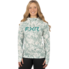 [Color:::Cream - Teal Fiber] FXR Women's Trainer Premium Lite Pullover Hoodie