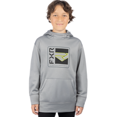 [Color:::Grey/Black] FXR Youth Broadcast Tech Pullover Hoodie