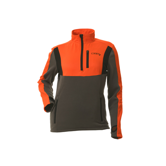 DSG Women's Upland Performance Fleece Blaze Orange/Stone