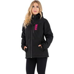 [Color:::Black-Electric Pink] FXR Women's Vertical Pro Insulated Softshell Jacket