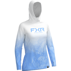 [Color:::Maui Blue / White] FXR Womens Derby Undertow Air UPF Pullover Hoodie