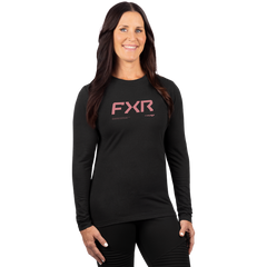 [Color:::Black / Rose] FXR Women's Hydrogen Premium Longsleeve