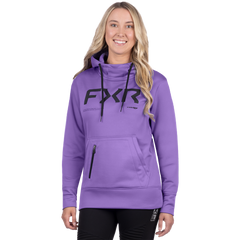 [Color:::Amethyst / Black] FXR Women's Hydrogen Tech Pullover Hoodie