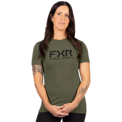 [Color:::Moss / Black] FXR Women's Pro Fish Premium T-Shirt