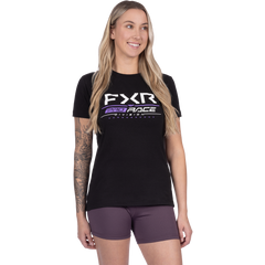 [Color:::Black / Amethyst] FXR Women's Race Division Premium T-Shirt